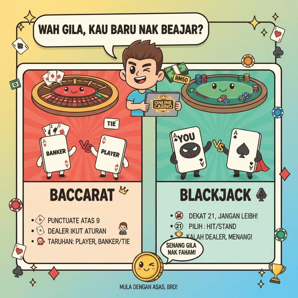 Peraturan Baccarat dan Blackjack untuk Pemain Baharu