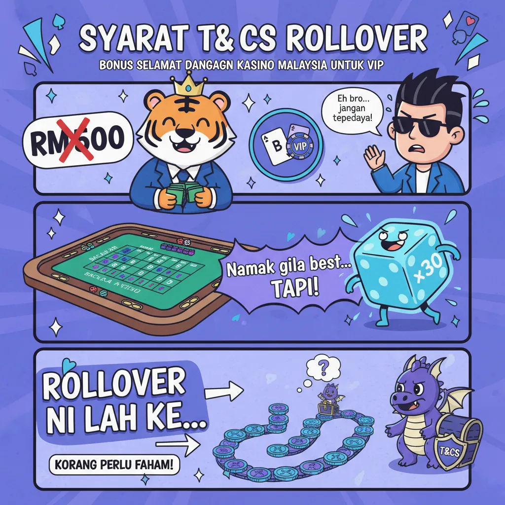 Syarat T&Cs Rollover: Bonus Selamat Datang Kasino Malaysia untuk VIP